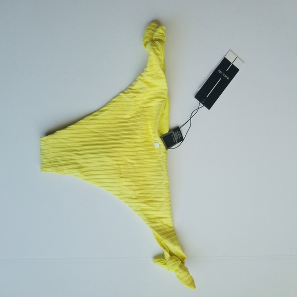 Dolce Vita Day Glow Tie Side Ribbed Bikini Bottom - Picture 3 of 3